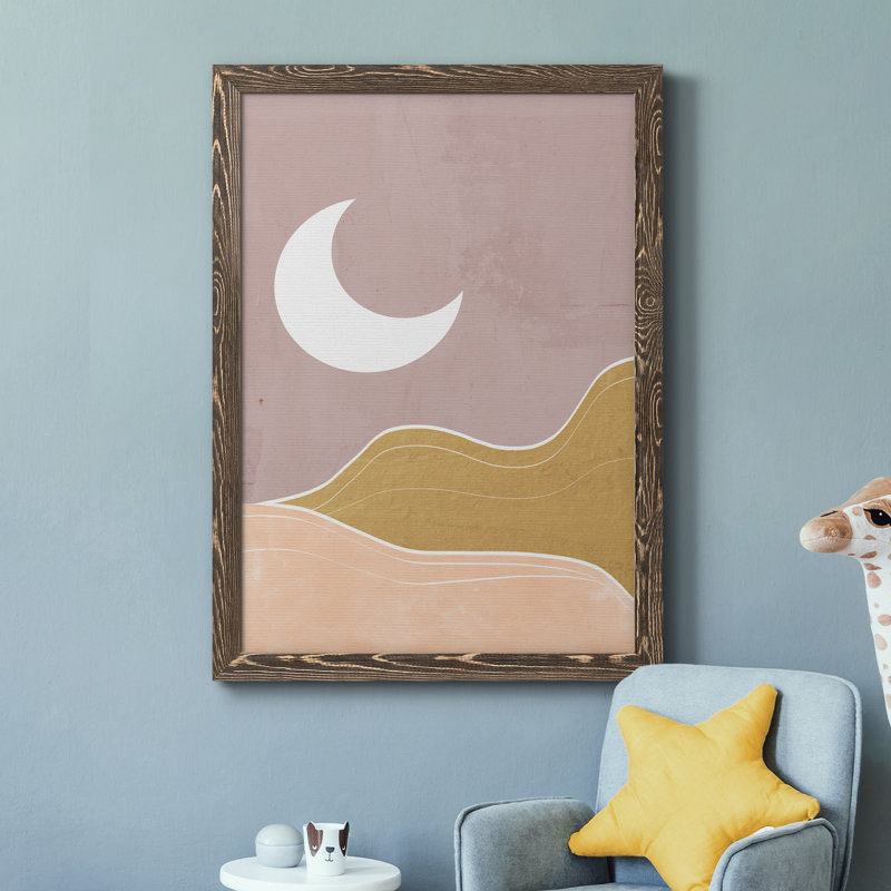 Sedona Moon - Peinture sur toile encadrée, Encadré de bois de noyer, H 44 po x l 31 po x P 1 po