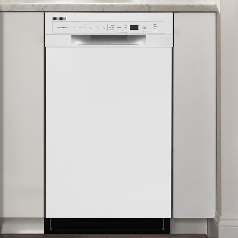 Frigidaire Series 18" 52 dBA Built-in Full Console Dishwasher with Cycle Status Indicators, White