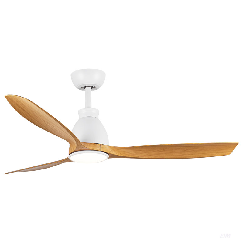 52 inch indoor ceiling fan with LED light, White