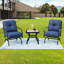 Ensemble berçant d'extérieur 3 pièces avec chaises rembourrées et table d'appoint-937385160