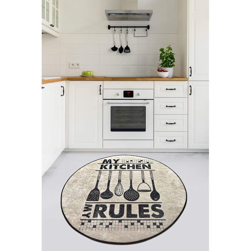 Stylish Round Area Rug, 47.2 Inches, 100% Polyester | 0.16 Inch Pile Height, Antibacterial, Non-Slip Backing | Machine Washable, Quick-Dry, Perfect for Living Room, Bedroom, and Dining Areas, Elegant Design