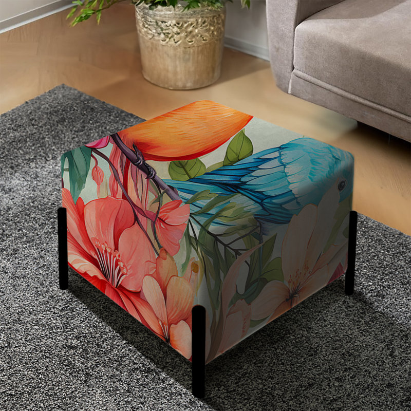 Tropic Dreams - motif tropical - repose-pieds carré tropical