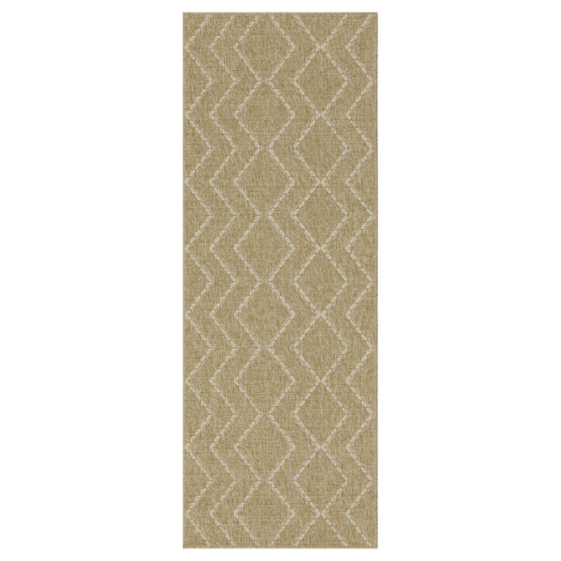 Earth GC_NTL1011 Jute/White 2 ft. 7 in. x 7 ft. 3 in. Indoor/Outdoor Area Rug, Rectangle 7'10" x 10'3"
