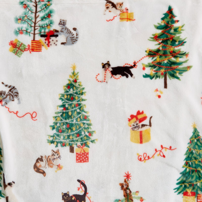 Ultra Soft Holiday Plush Fleece Blanket, Twin