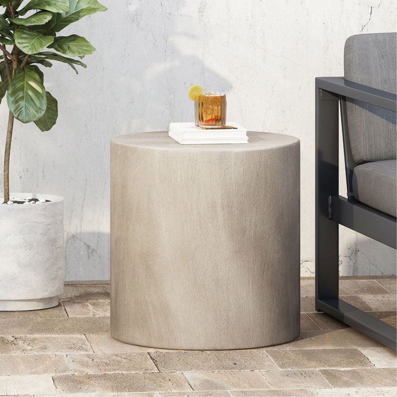 Table d'appoint d'extérieur en béton léger