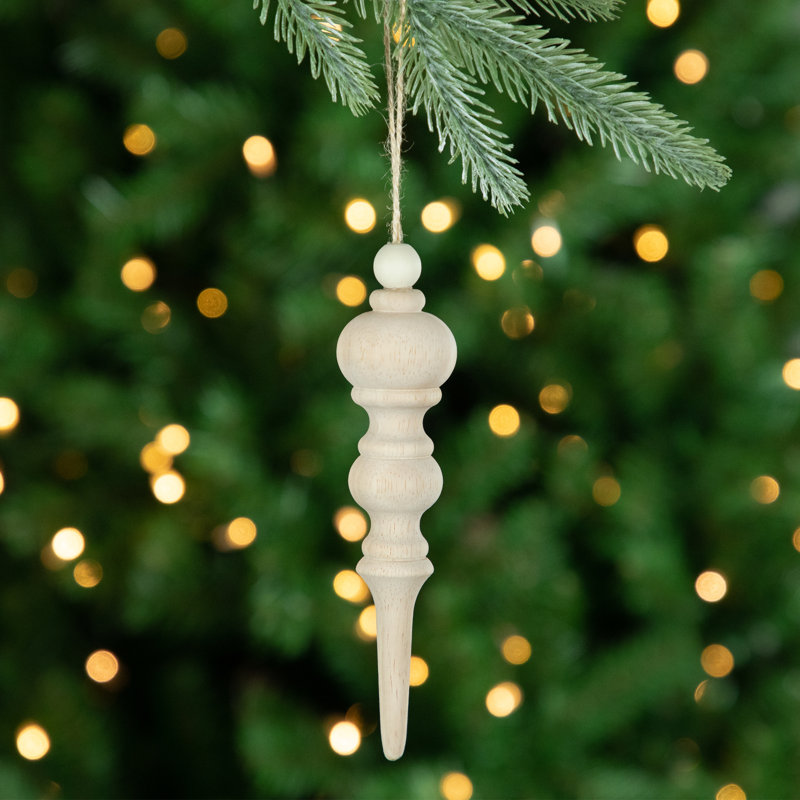 6.5'' Wood Presents Finial Ornament