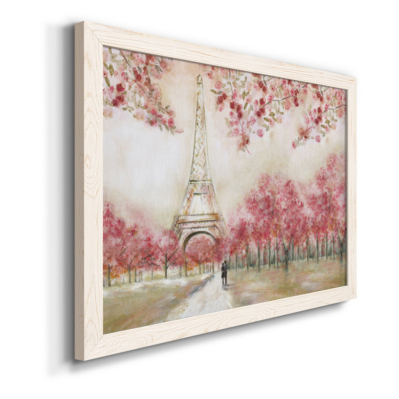 Printemps à Paris - Peinture sur toile encadrée, Blanc, H 37,5 po x l 27,5 po x P 1,5 po