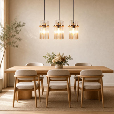 3 - Light Glass Cylinder Pendant