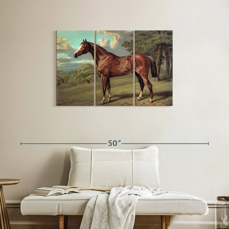 Cheval sauvage rétro, H 24 po x l 38 po