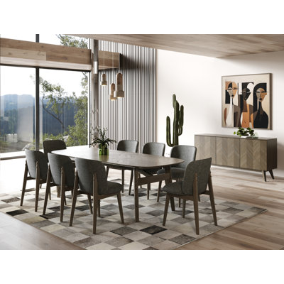 Byrum - Mid-century Modern Wenge Dining Set