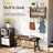 Two-Tier Wall Shelf With Hooks, Coat Rack Wall Mount With Shelf,Key Hooks For Wall With Shelf, Rustic Brown