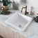 Square Fireclay 18" L x 18" W Undermount/Drop-In Kitchen Sink with Basket Strainer and Sink Grid