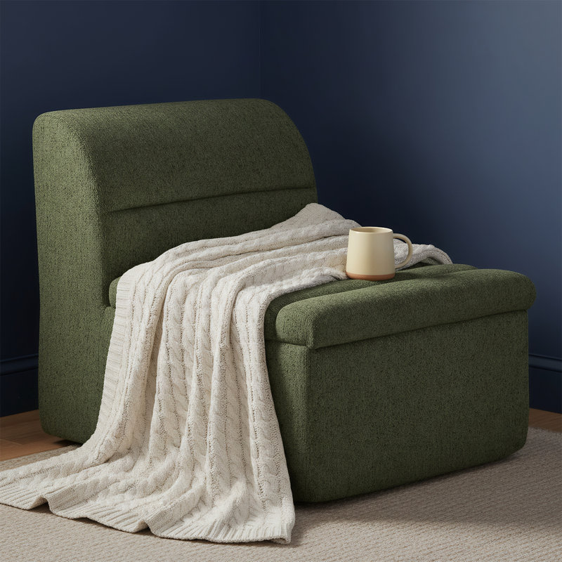 Canapé simple en chenille douce, Vert