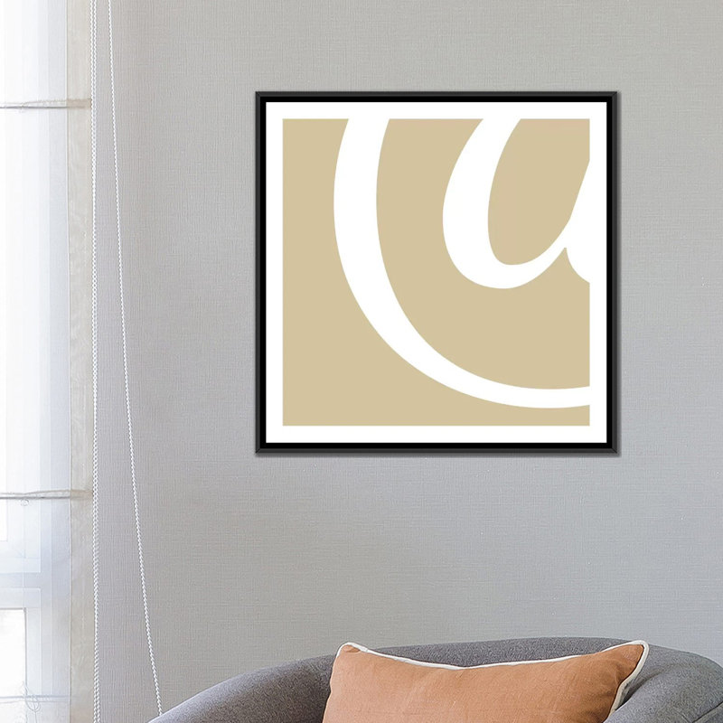 «The Type At Sign 3», art textuel sur toile, H 37 po x l 37 po x P 1,5 po, Toile encadrée noire, Pas de tapis