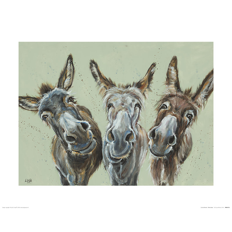 Wise Asses by Louise Brown - No Frame Painting, 40 cm H x 50 cm W