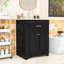Meuble-lavabo élégant avec lavabo en céramique, tiroir basculant, portes à fermeture en douceur et tablette réglable-1660117498