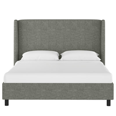 Tilly Linen Upholstered Wingback Bed