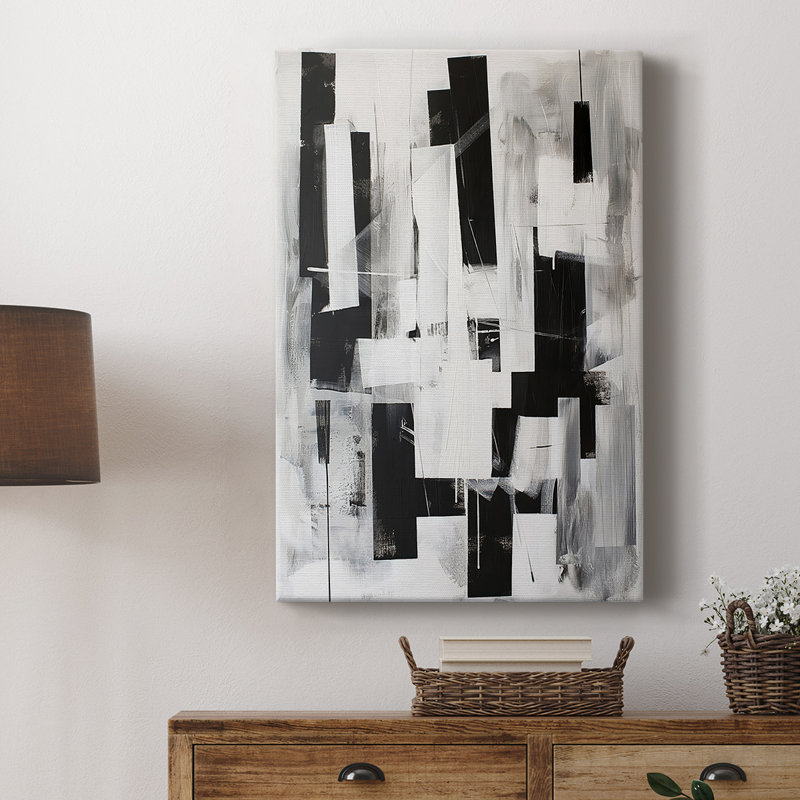 Série ABSTRACT XLII - Toile tendue avec châssis Premium - Prêt à être accroché, H 36 po x l 24 po