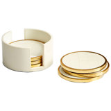 Gatsby Resin Round Coaster Set With Holder