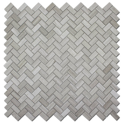 1x2 WOODEN HERRINGBONE HONED