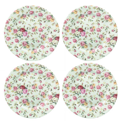 Grace Tea Ware Blue Gizur Dessert Plates, Set of 4