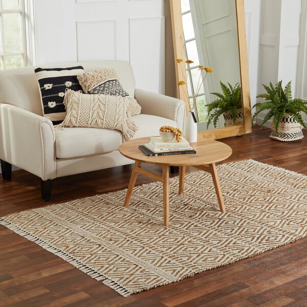 Coweta Bamboo Slat/Seagrass Brown Rug