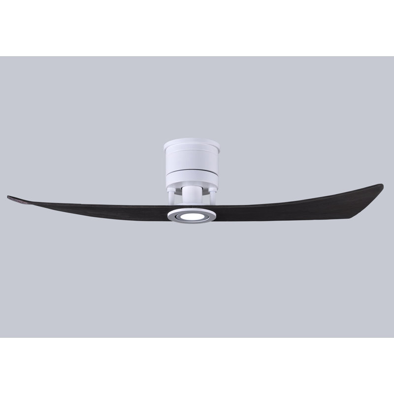 Lindsay 52'' Ceiling Fan with LED Lights, Matte White, Matte Black