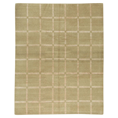 Hand Knotted Wool Area Rug in Multi