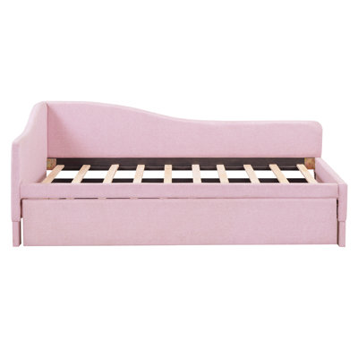 Upholstered L-Shaped Upholstered Daybed with Pop Up Trundle