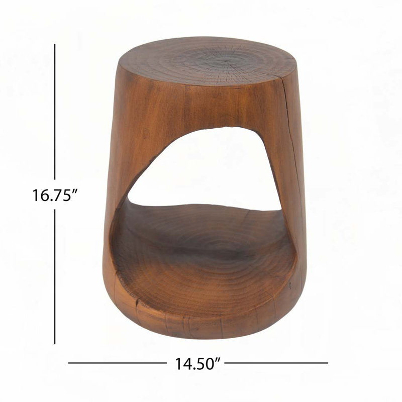 Table d'appoint MGO, texture semblable au bois, utilisation intérieure / extérieure, Brun antique