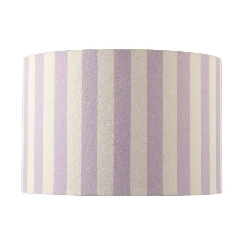 Linen Striped Lamp Shade With Fabric Inner By, Purple