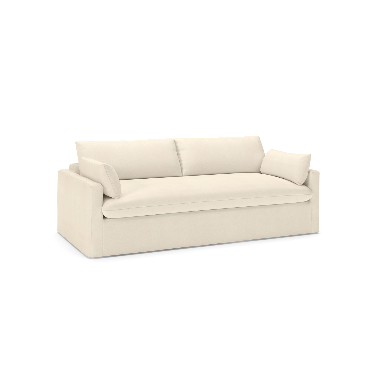 Luna 90'' Upholstered Sofa, Bayou Natural Canvas