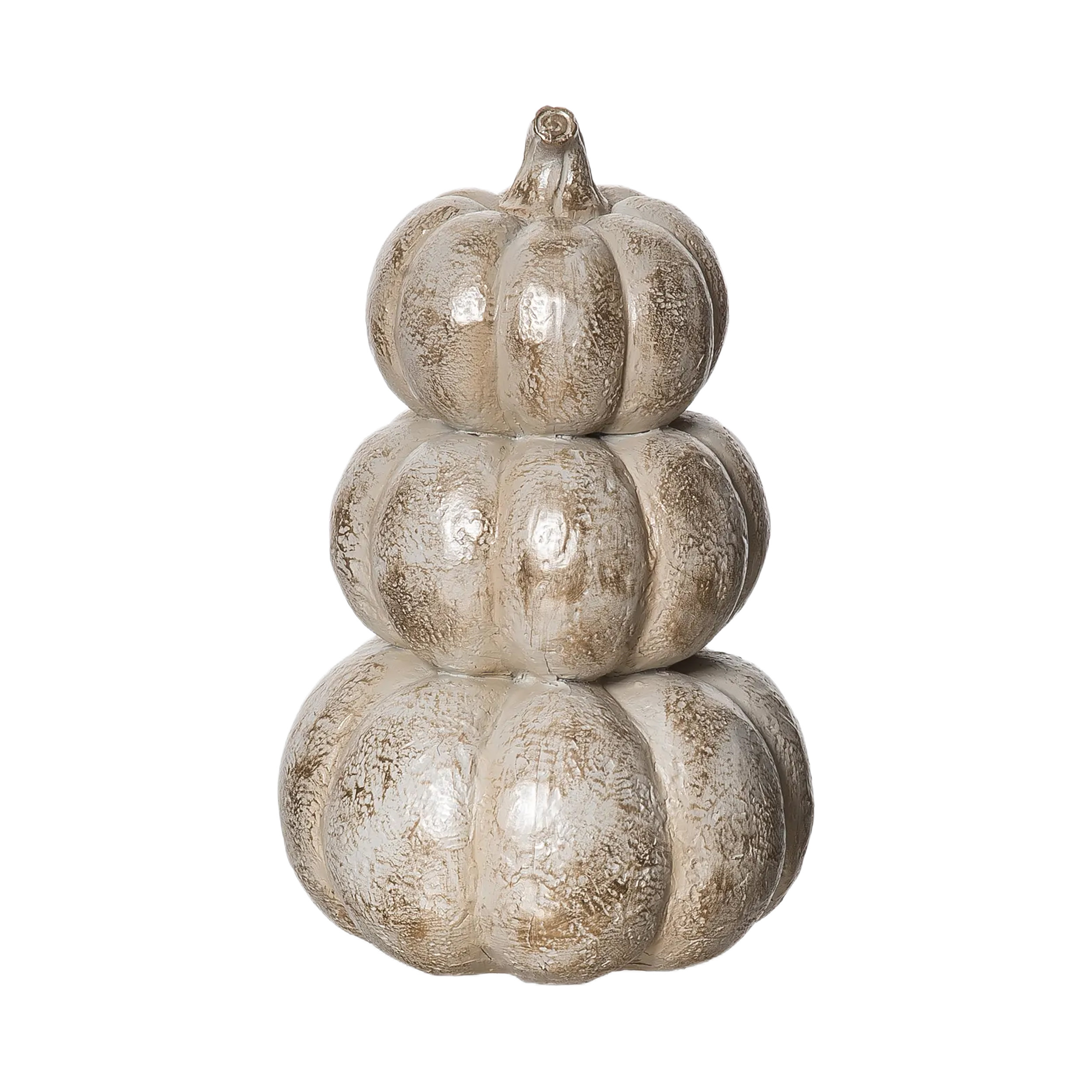 Ophelia & Co. Resin 11.42 in. Sand Harvest Stacked Pumpkin | Wayfair
