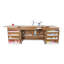 Armoire de rangement d'art pliable avec roulettes 84,18 po x 39,75 po Bertha-9430822
