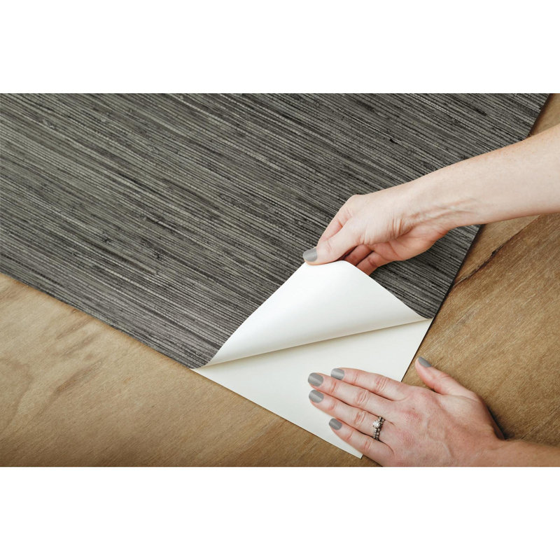 Eske Peel & Stick Striped Roll, Gray