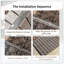 Carreaux de patio à emboîtement de patio, plancher extérieur composite de 12 po x 12 po, résistant aux intempéries et facile à installer pour le balcon et la cour arrière-114650024