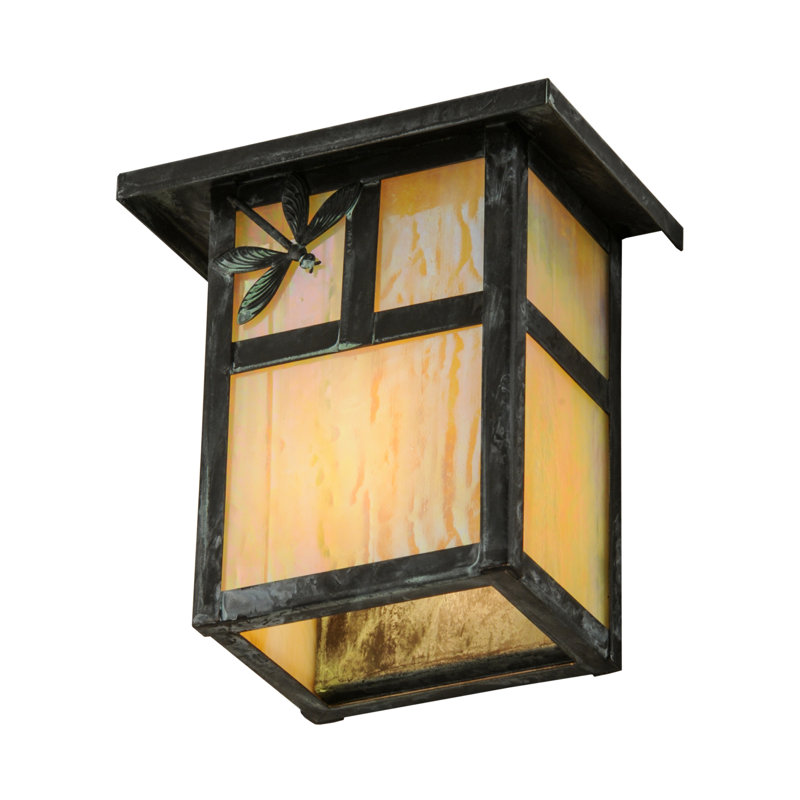 Rustic Lodge 1 - Light Outdoor Bulkhead Light, 6.5"H x 6.5" W x 4.5" D