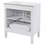 Meuble-lavabo blanc de 30 po sans assemblage requis avec lavabo en céramique, deux portes à fermeture en douceur et tablette réglable, style campagne moderne