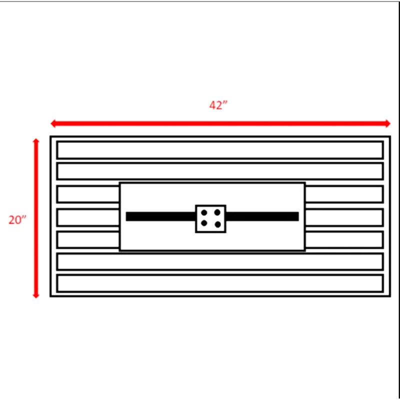 Foyer 11 po H x 42 po L - acier, combustion 8 heures, pour table de foyer d'extérieur 45 24 11 po, avec couvercle
