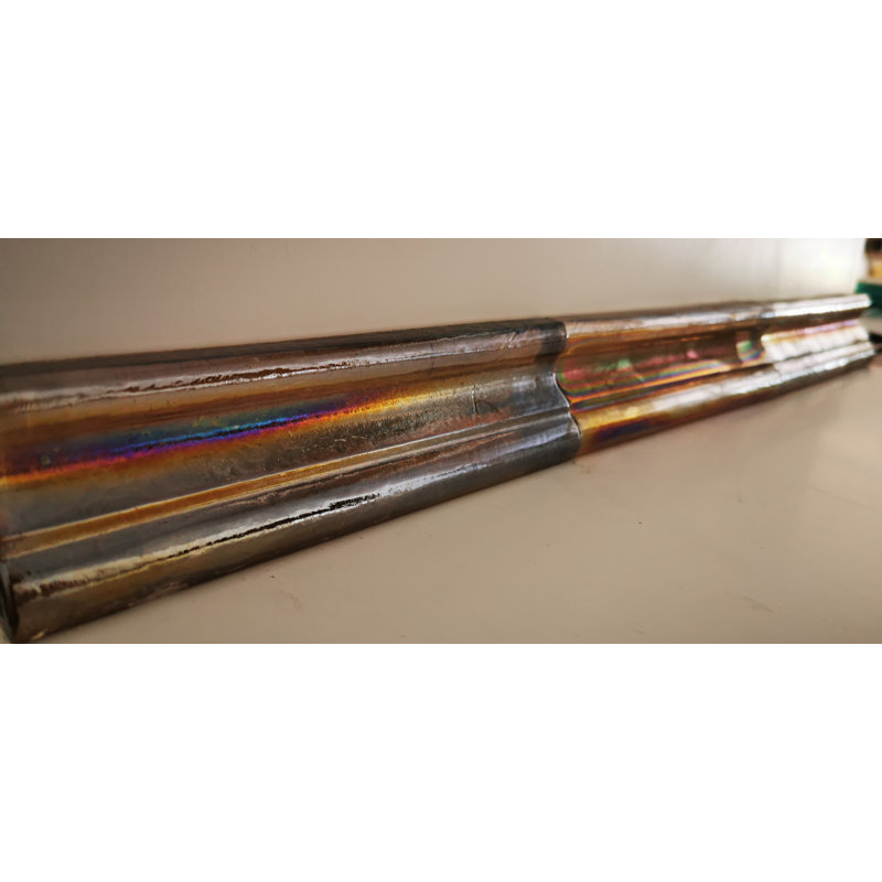 Atmosphere 2 in. x 8 in. Iridescent Recycled Glass Handmade Trim Decorative Wall & Pool Tile