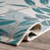 Rowley Leaf Teal/Ivory Indoor/Outdoor Area Rug
