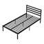 Structure de lit simple en métal, 13,1 po, en acier allié solide, facile à assembler, stable et silencieuse, idéale pour la chambre à coucher