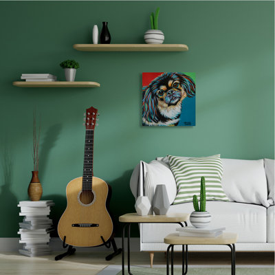 «Spaniel Dog Portrait Chroma Pop» par Carolee Vitaletti - impression sur toile