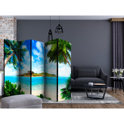 Stotfold 225cm W x 172cm H 5 - Panel Solid Wood Folding Room Divider