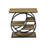 Industrial Narrow End Table, 5-Tier Sofa Side Table with Round Open Frame, Rustic Wood Accent Table for Living Room, Bedroom, Small Spaces