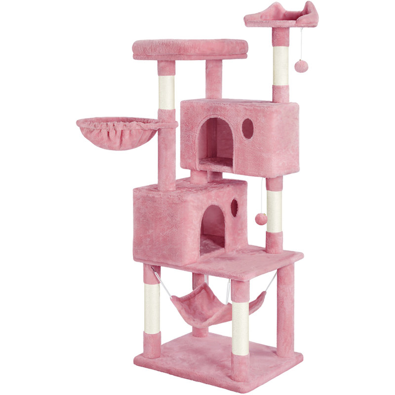 Daughtry 64.5" H Multi-Level Cat Tree, Pink