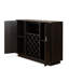 Étagère à vin pour 18 présentoirs - porte-gobelet, bois composite, armoire tendance avec couvercle pour 18 bouteilles