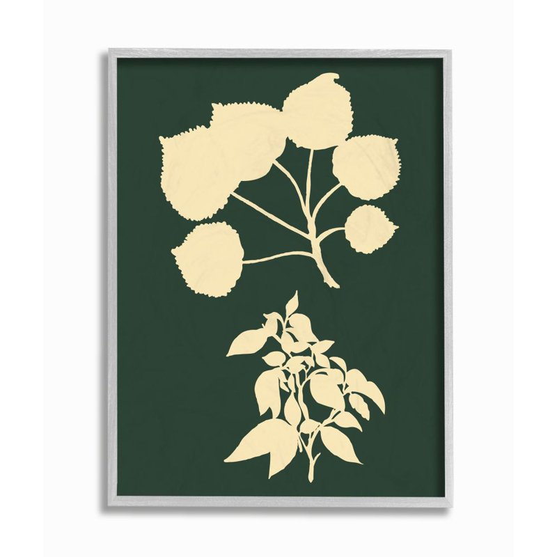 « plante silhouette jaune green design » par le samedi soir, reproduction d’impression sur image, H 20 po x l 16 po
