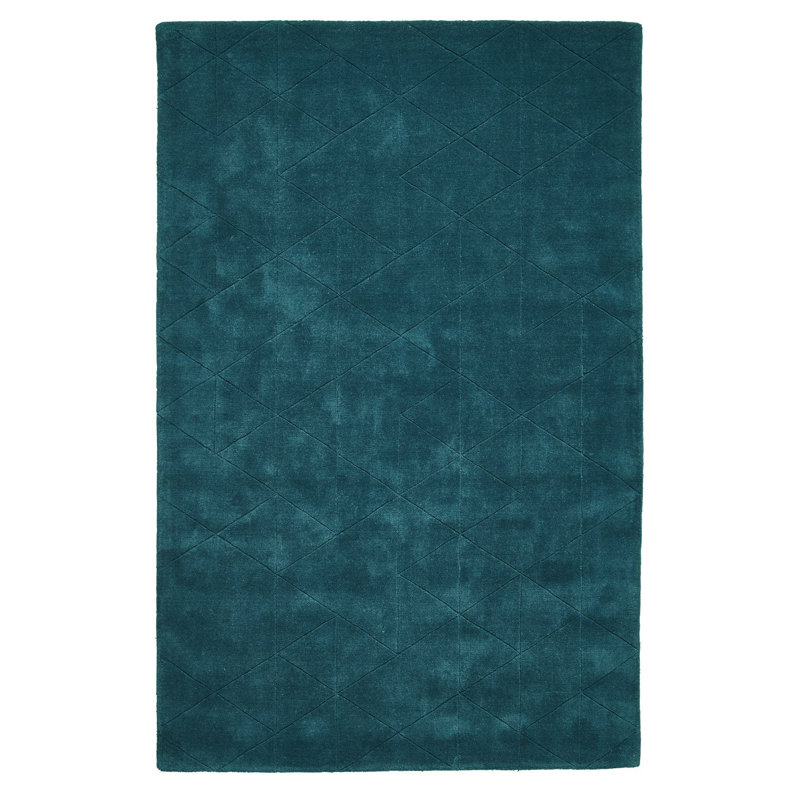 Tufted Wool Jewel Green Rug, Rectangle 120 x 170cm