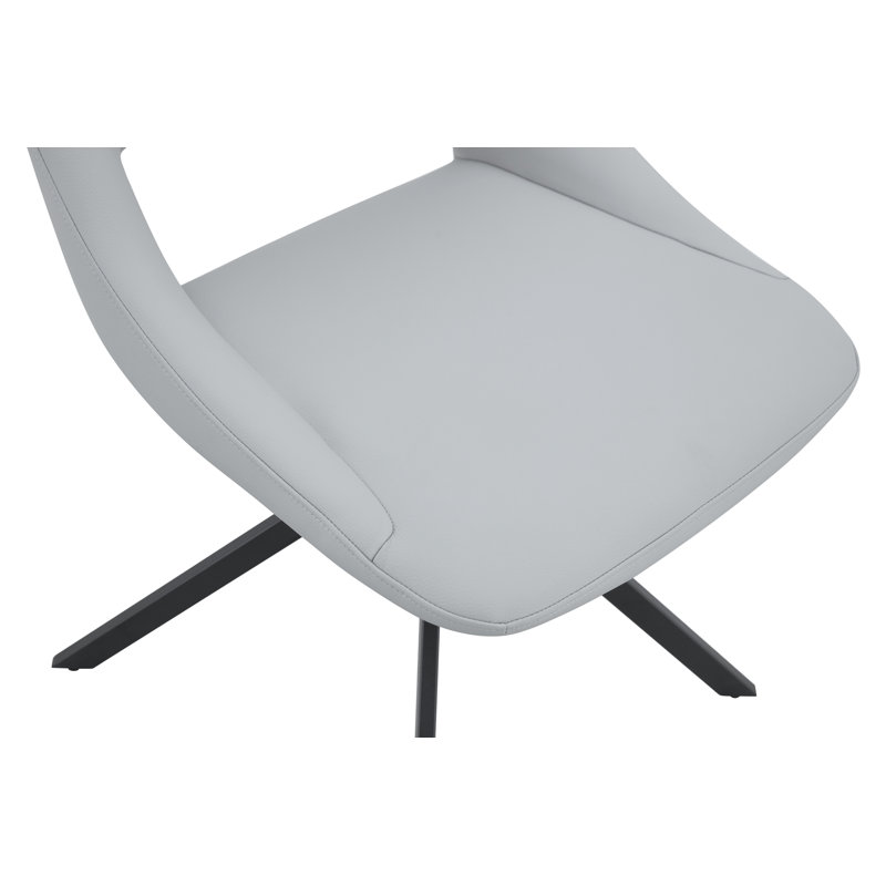 Ensemble de 2 chaises pivotantes et de cuisine confortables, 2, Gris clair